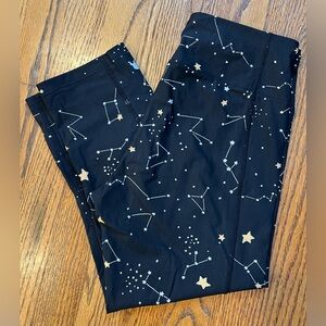 Running Bare Black Leggings with Constellation Print